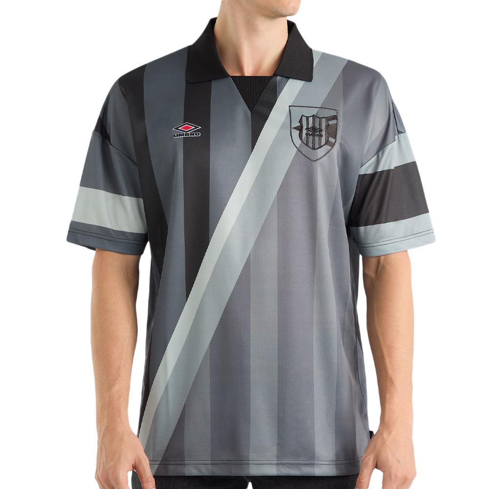 Polo Noir/Gris Homme Umbro Mash pas cher