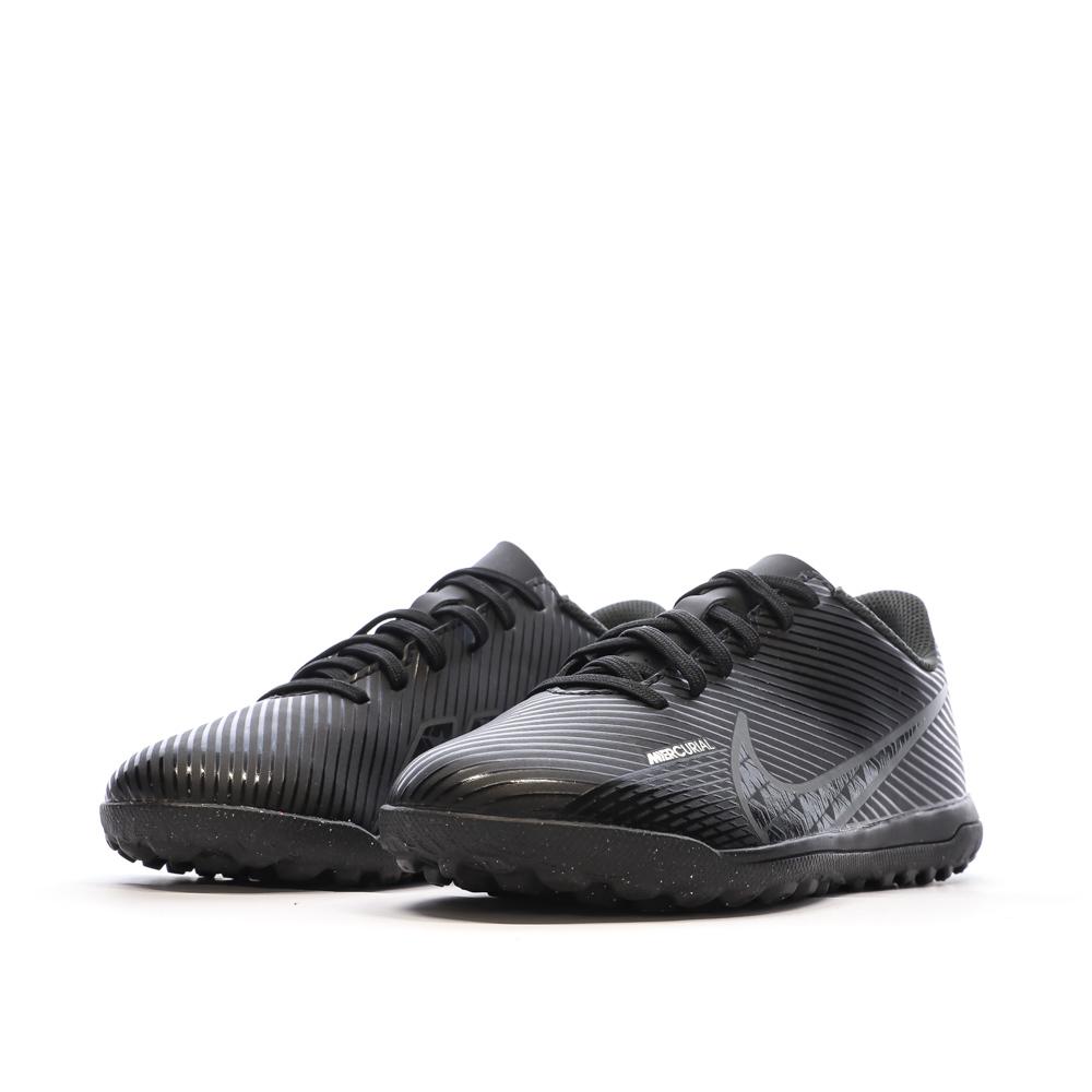 Chaussures de Foot Noires Junior Nike Vapor 15 Club TF vue 6