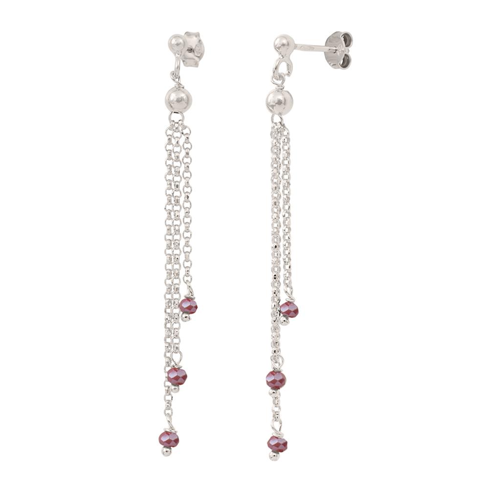 Boucles D'oreilles Rouge Clio Blue Cristal pas cher