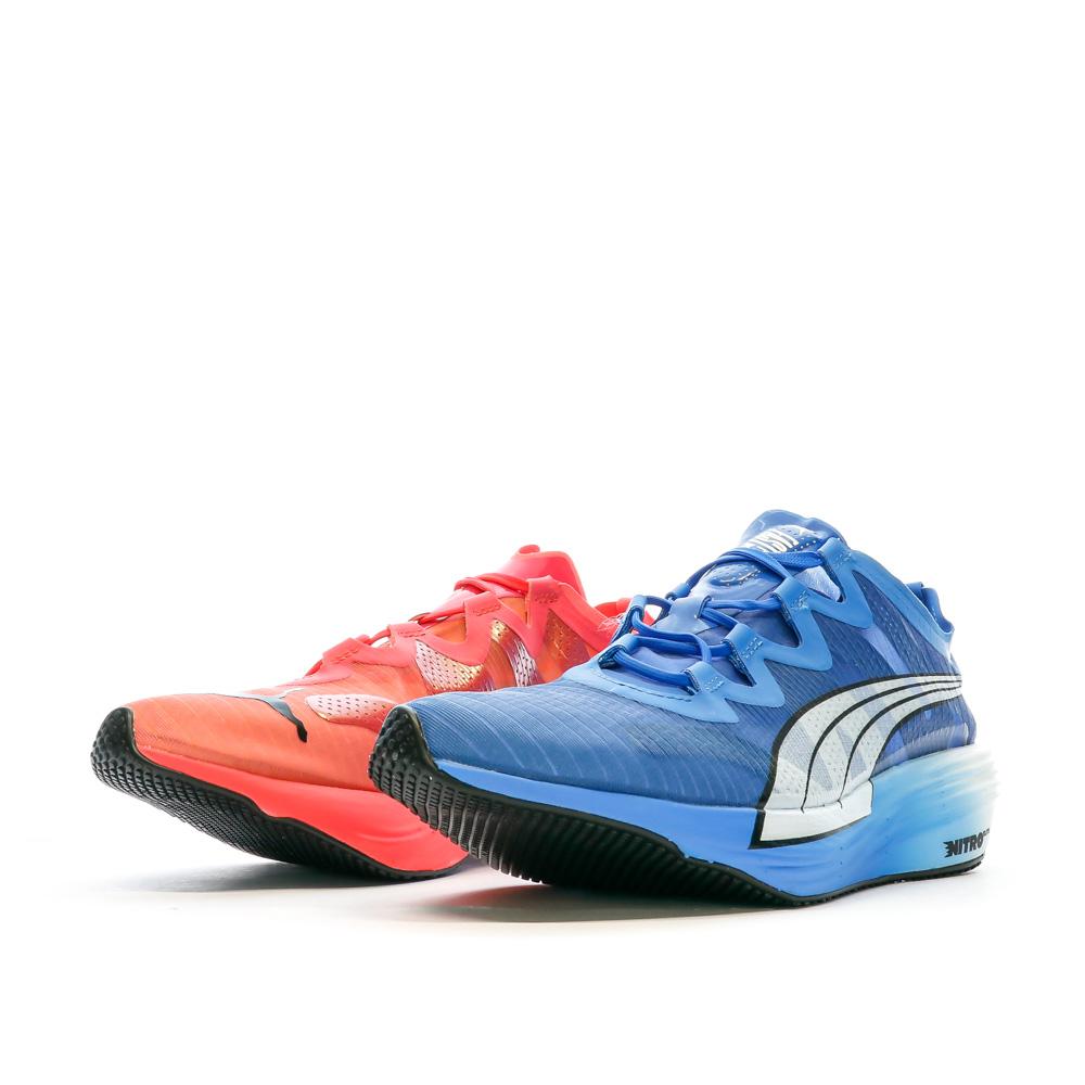 Chaussures de running Bleu/Rouge Homme Puma Fast Nitro pas cher