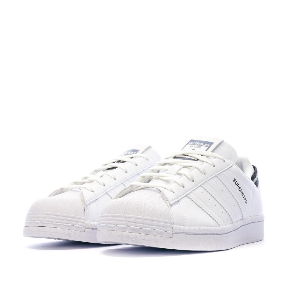 Baskets Blanches Femme Adidas Superstar J vue 6