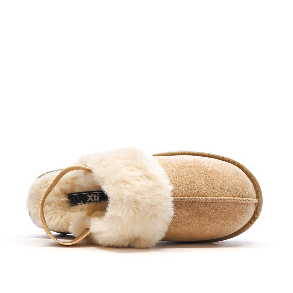 Sabots fourrés à élastique Beige Femme Xti Microfiber vue 4