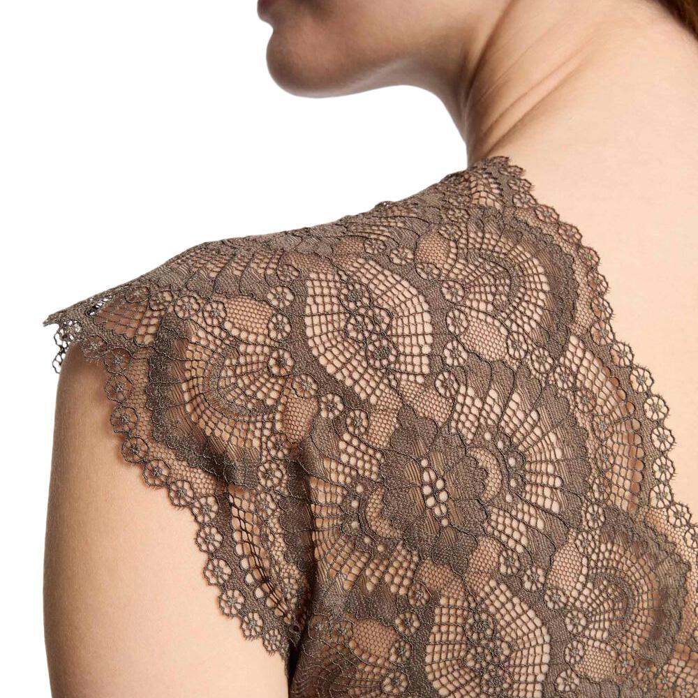T-Shirt Kaki Femme Morgan Dentelle vue 3