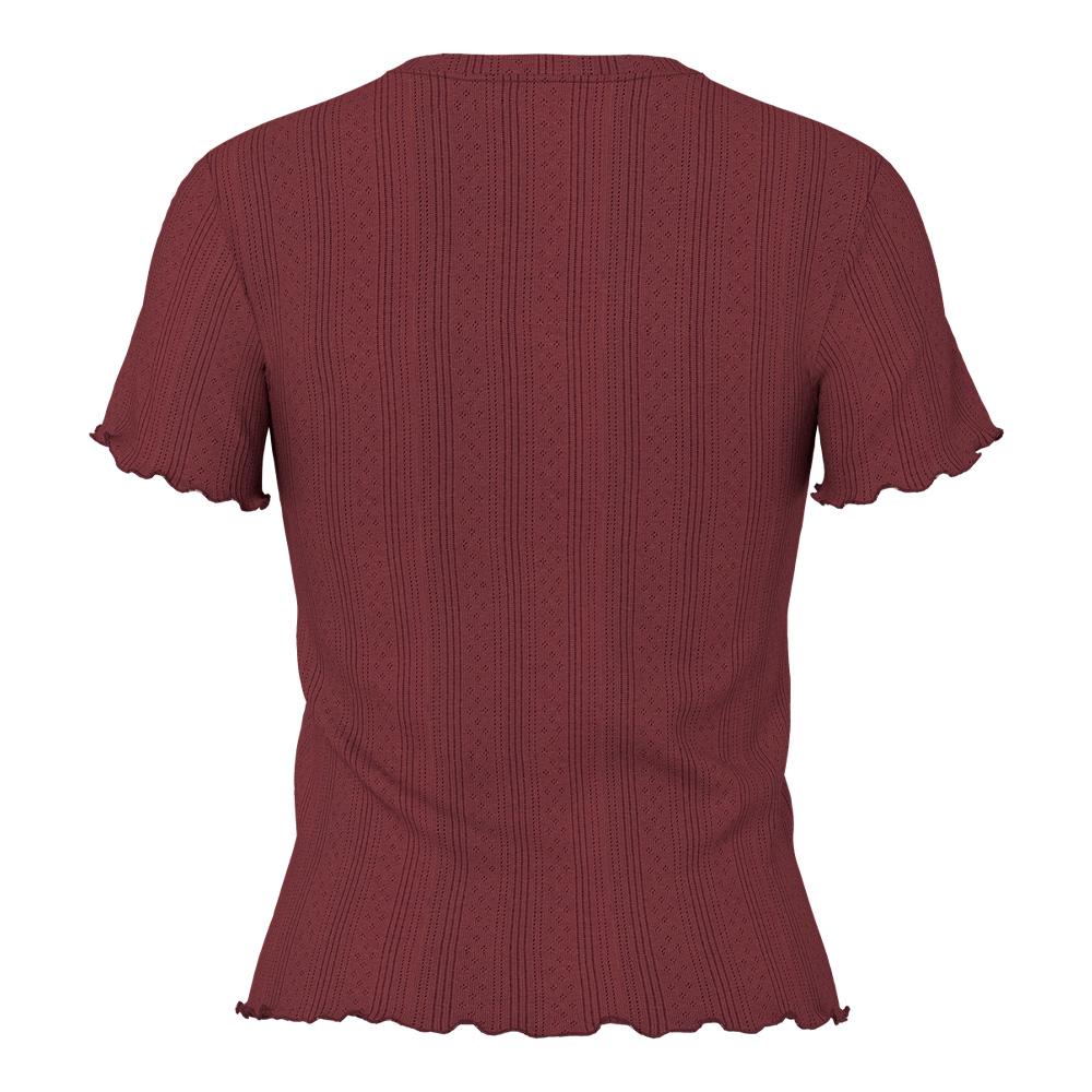 T-Shirt Bordeaux Femme Pieces Marie vue 3