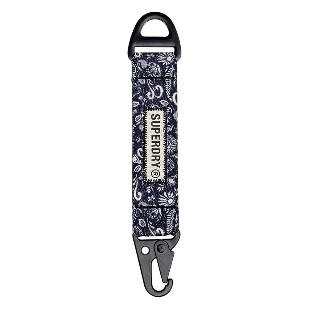 Porte-clé Noir à Motifs Femme Superdry Vintage Key Fob pas cher