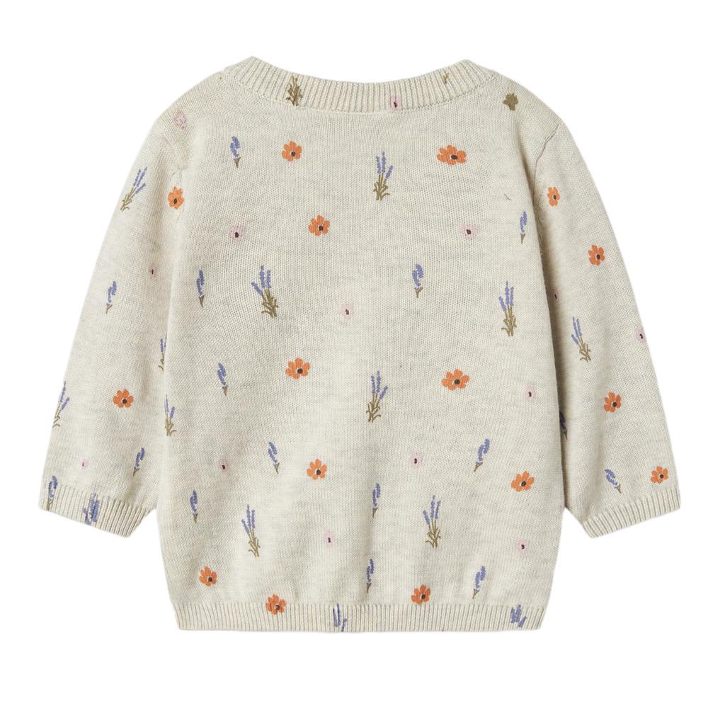 Pull Beige à Fleurs Fille Name it Fohio vue 2