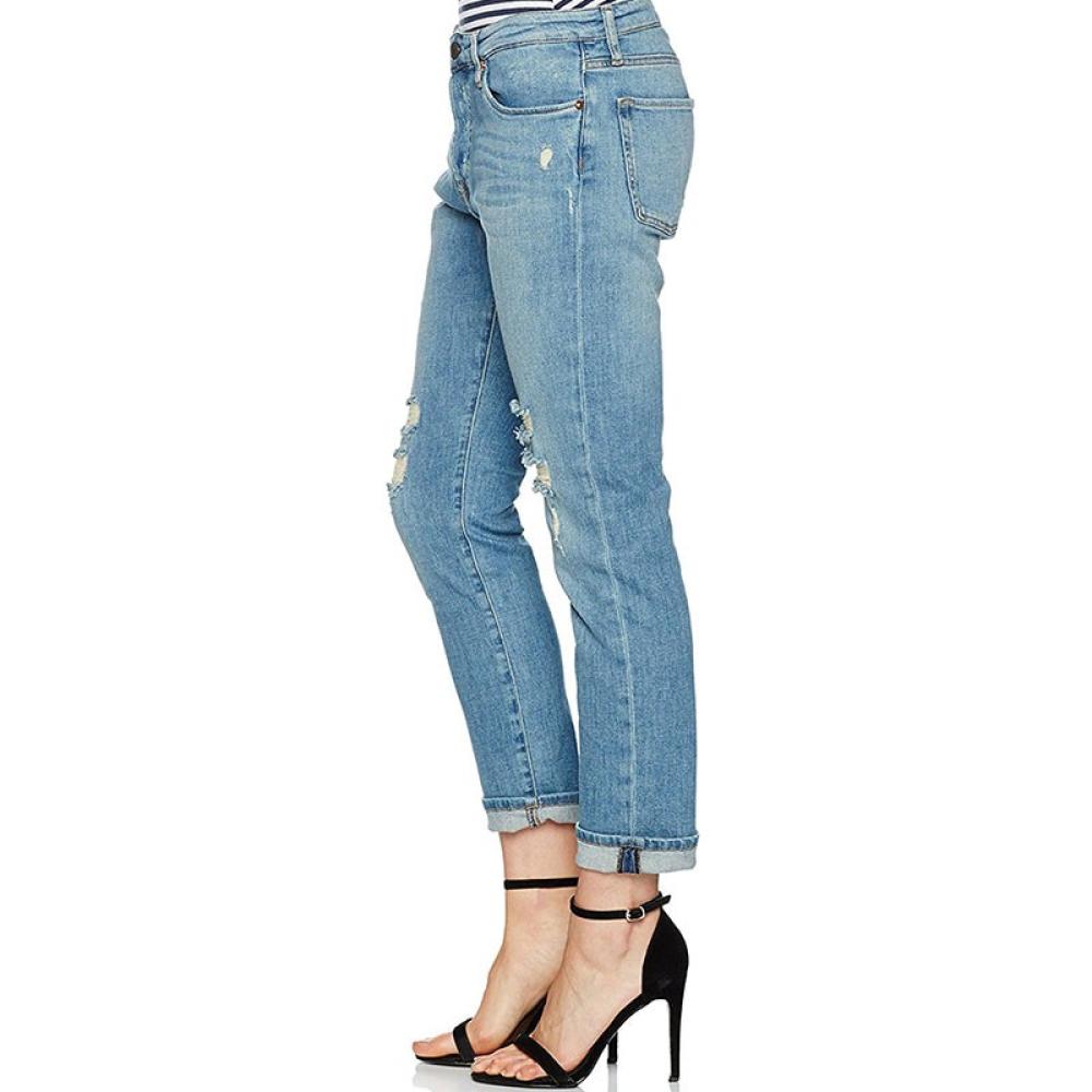 Jean Loose Bleu Femme Teddy Smith Dude vue 2