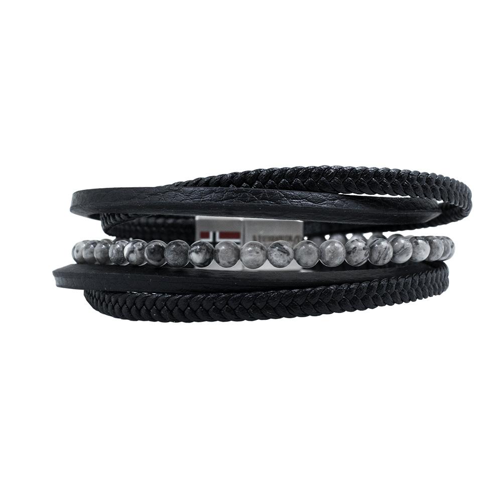 Bracelet Noir Geographical Norway 315124 pas cher