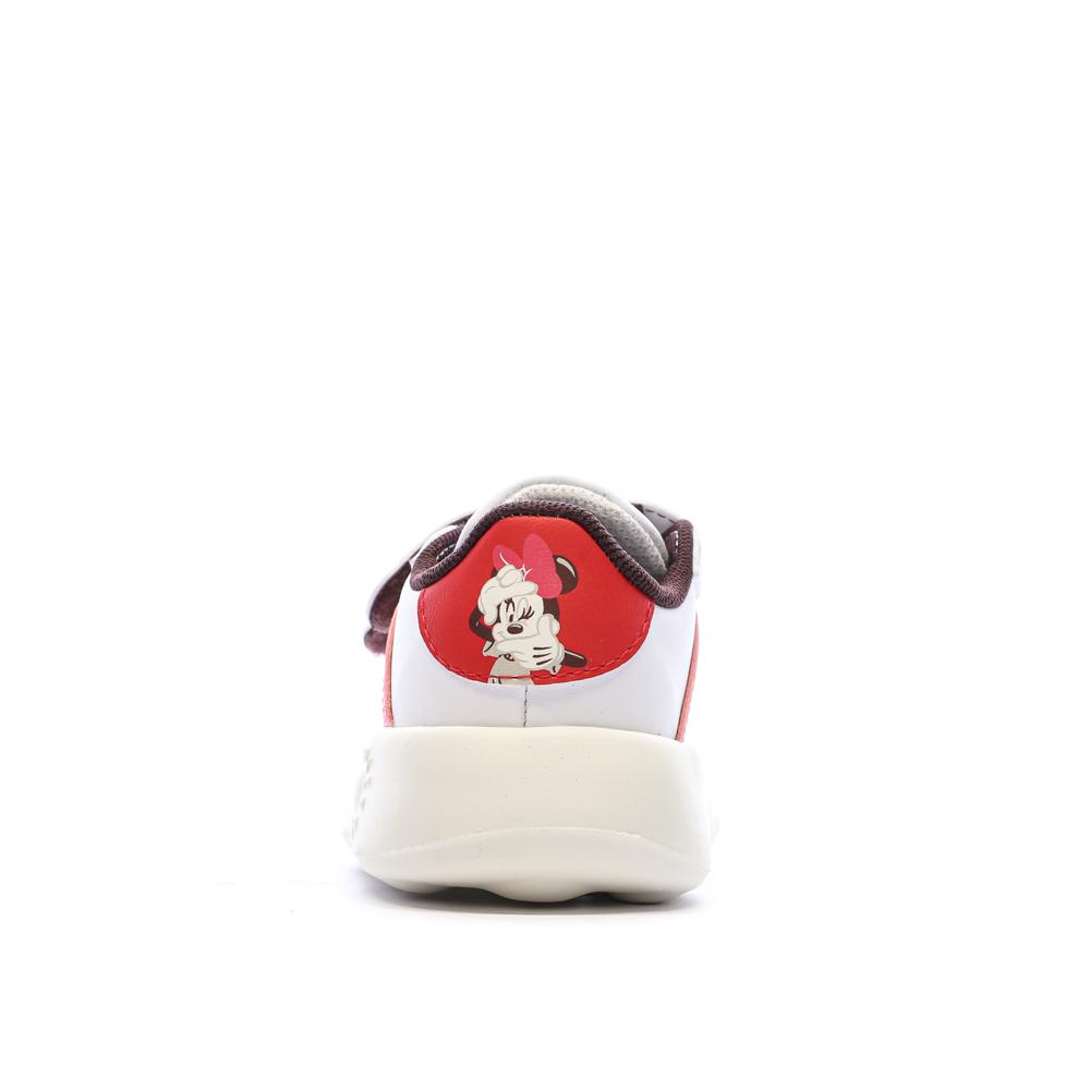 Baskets Blanches/Rouges Fille Adidas Grand Court Minnies vue 3