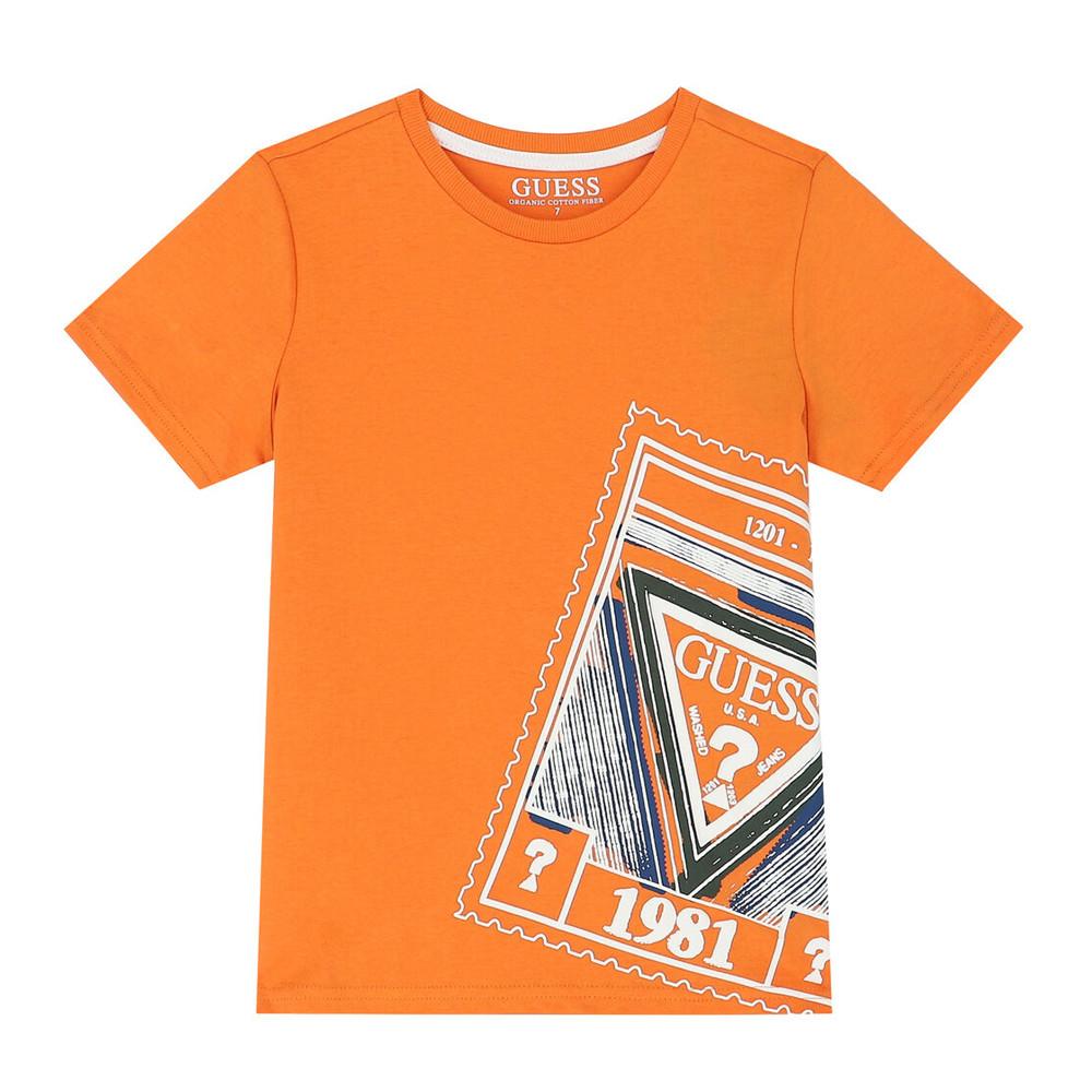 T-shirt Orange Garçon Guess L3GI01 pas cher