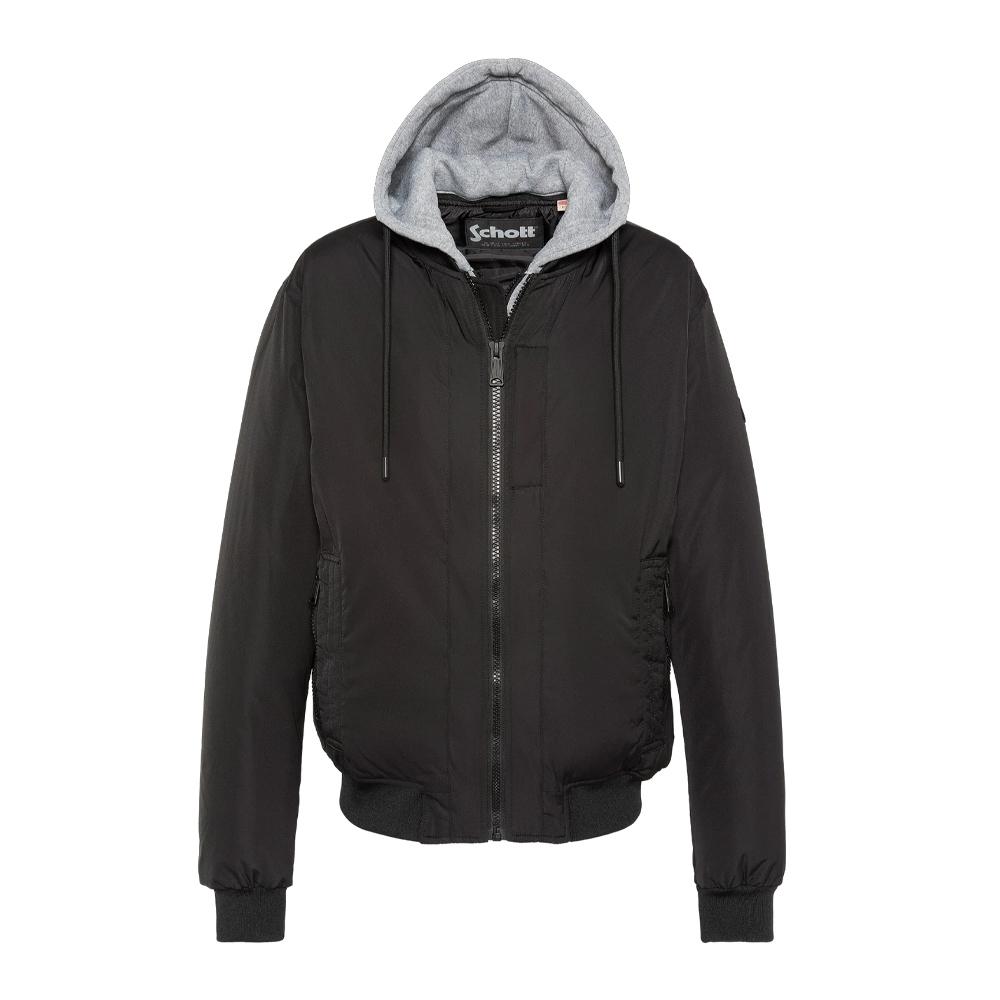 Blouson Noir Schott Pastron Amovible pas cher