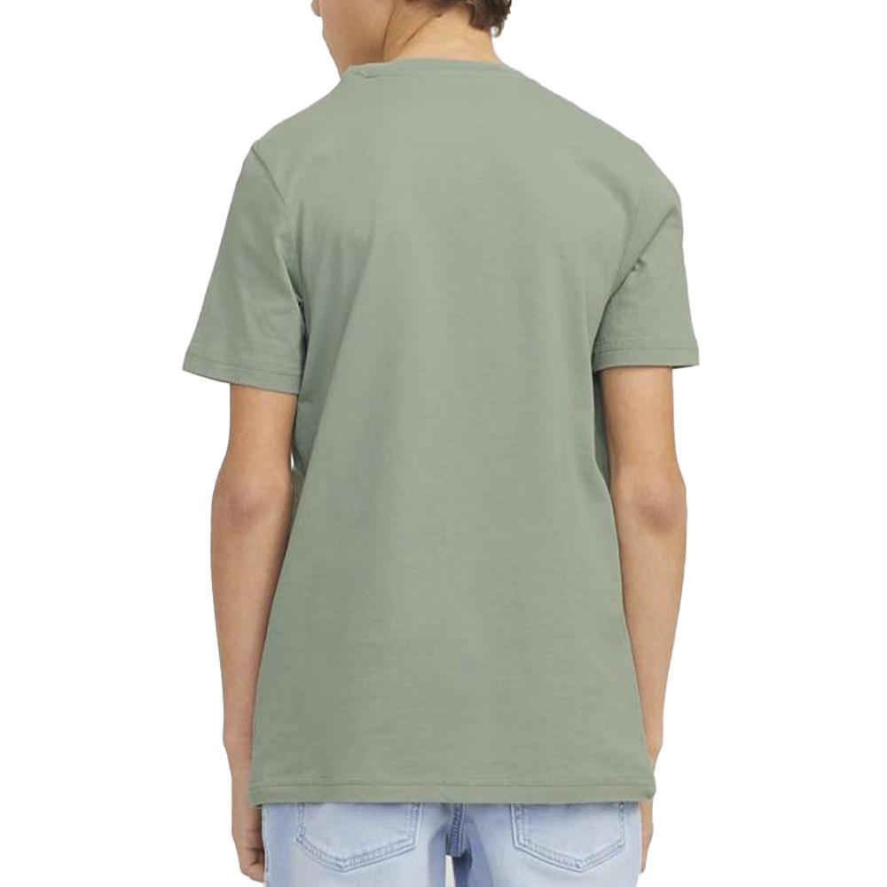 T-shirt Vert Garçon Jack & Jones Crew vue 2