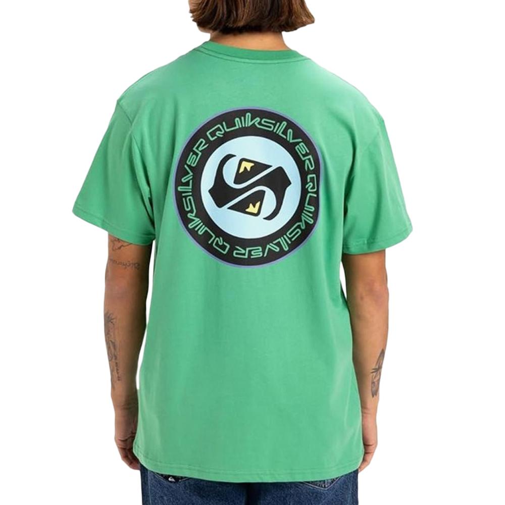 T-shirt Vert Homme Quiksilver Circle Back vue 2