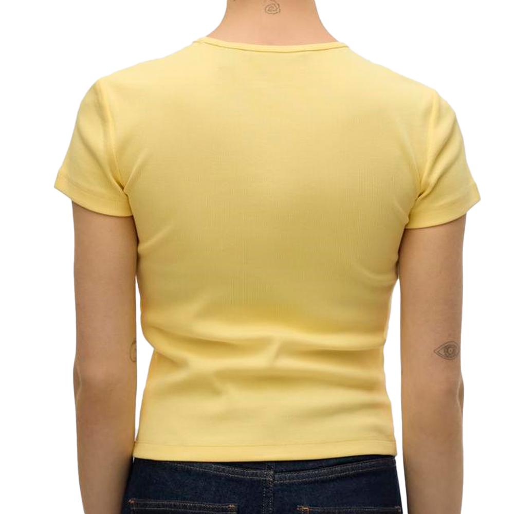 T-shirt Jaune Femme Vero Moda Chloe vue 2