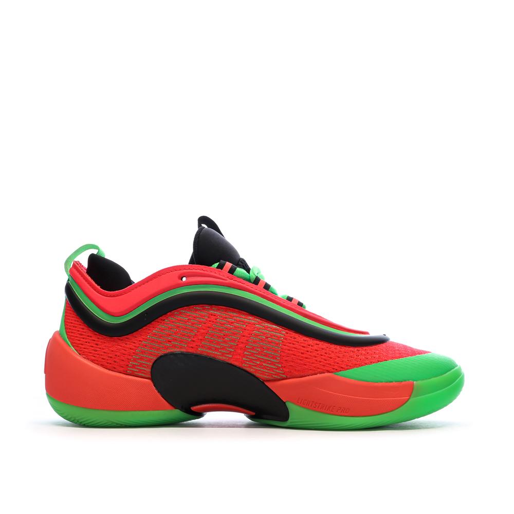 Chaussures de Basketball Rouges/Vertes Homme Adidas D.o.n. vue 2