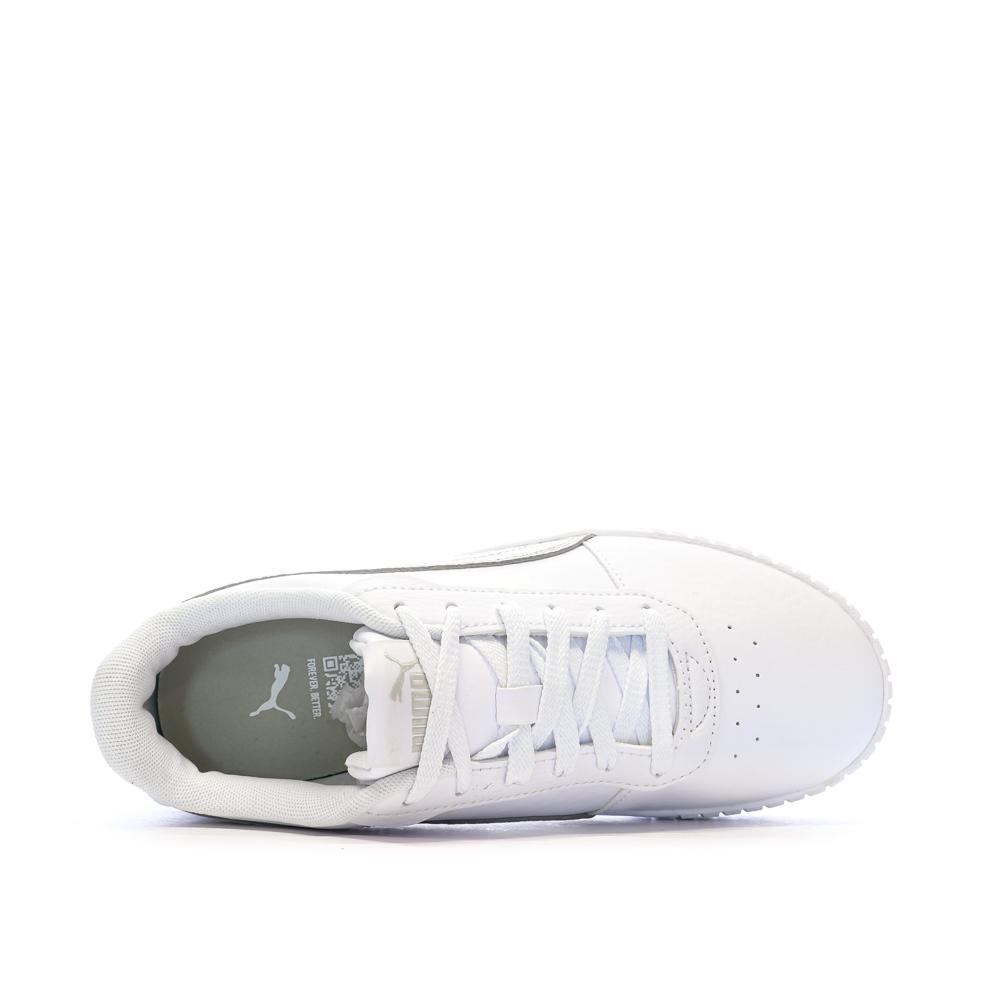 Baskets Blanc/Beige Femme Puma Carina 2.0 Zebra vue 4
