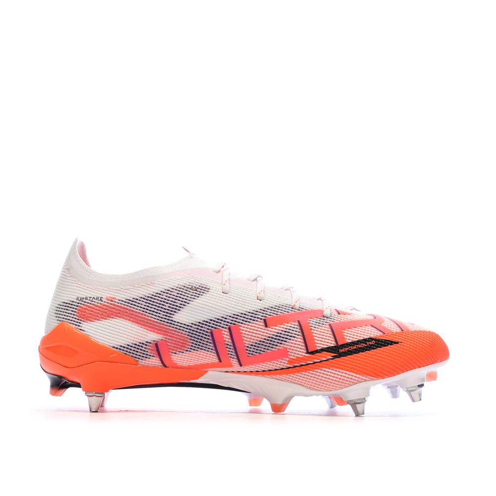 Chaussures de football Blanches/Orange Homme Puma Ultra 5 Ultimate vue 2