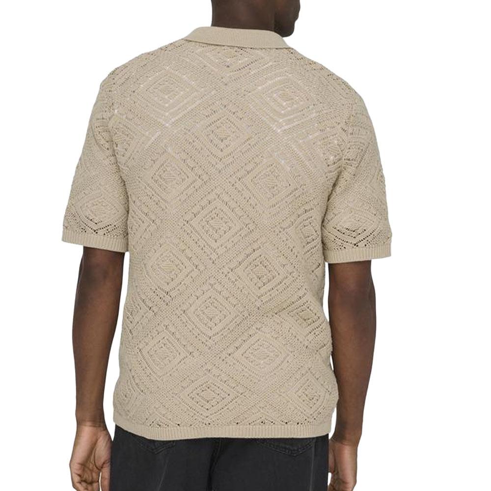 Chemise Crochet Beige Homme Only & Sons Life 5 vue 2