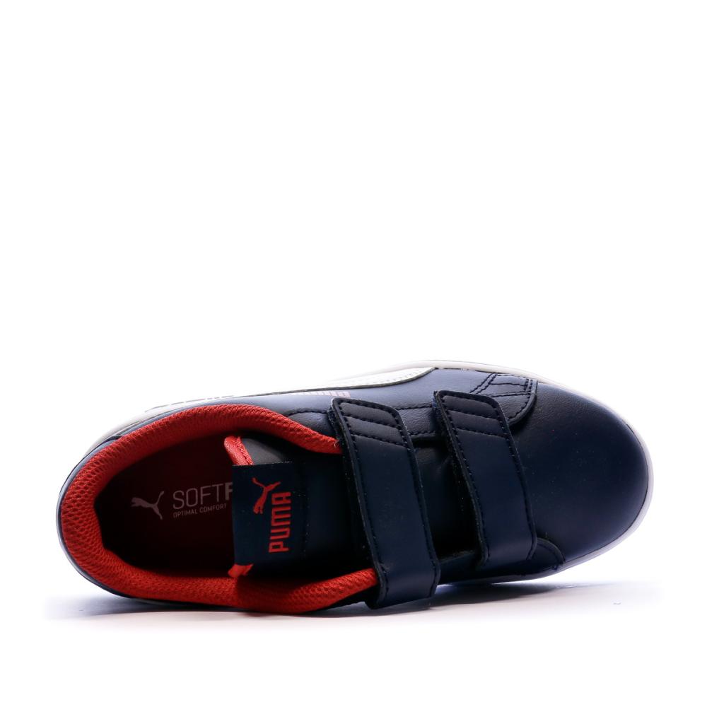 Baskets bleues garçon Puma Smash v2 vue 4