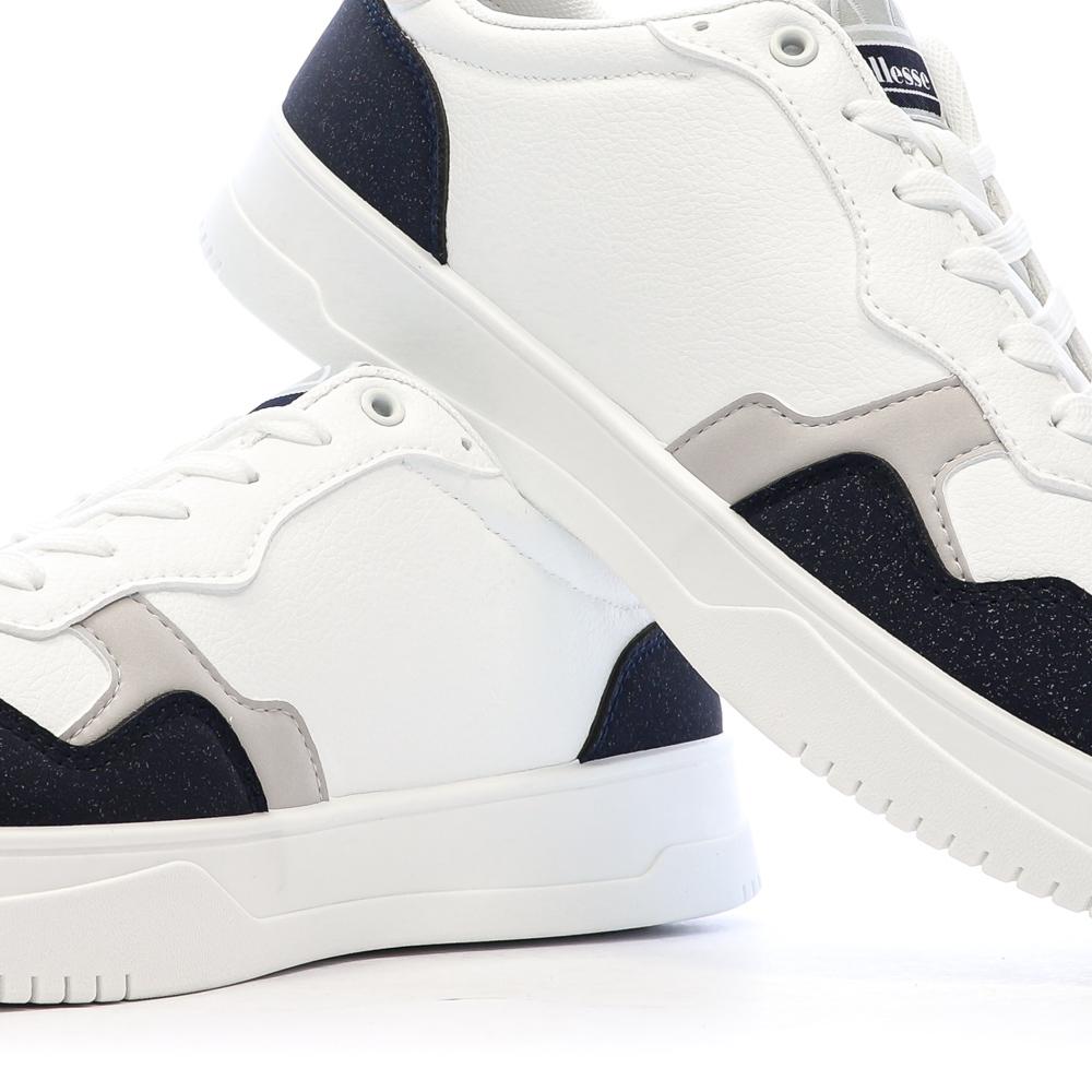 Baskets Blanches/Marines Homme Ellesse Pansit vue 7