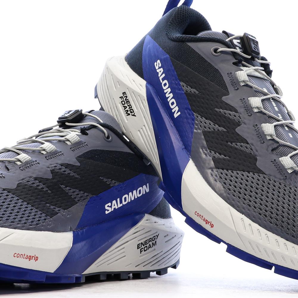 Chaussures de Trail Gris/Bleu Homme Salomon Sense Ride 5 vue 7