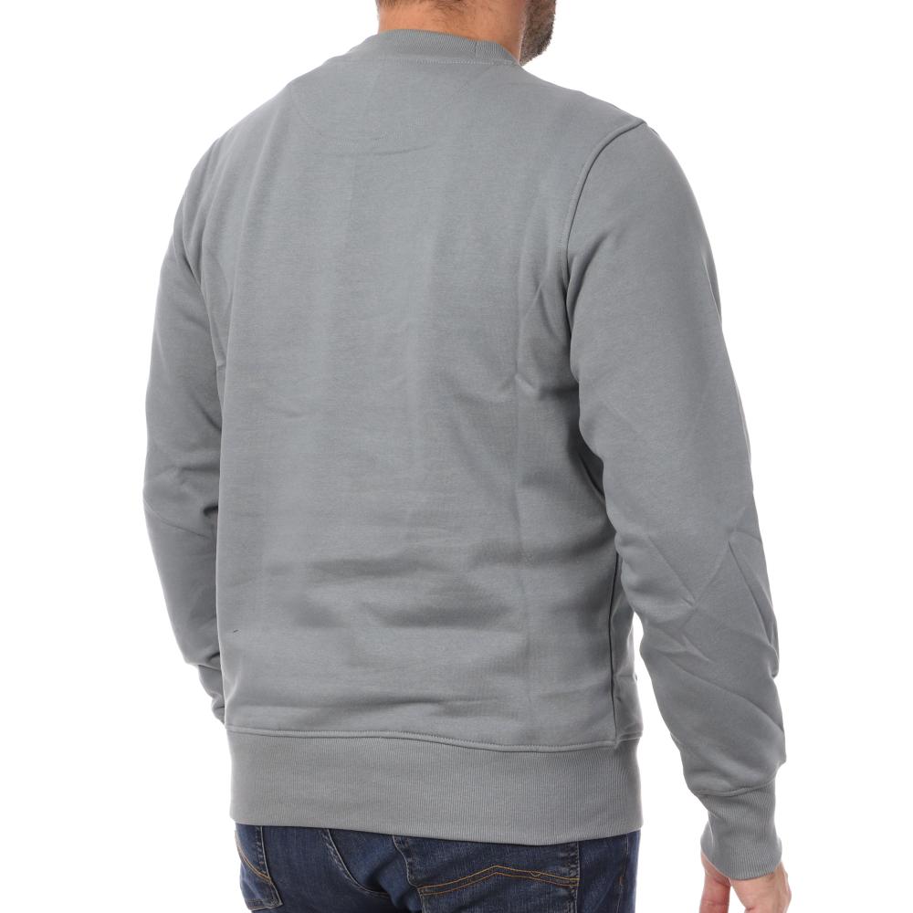 Sweat Gris Homme Calvin Klein Jeans Color Off Placed vue 2