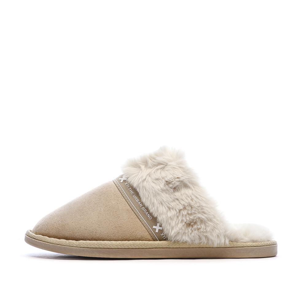 Zapatillas de casa beige para mujer Xti 144571 barato