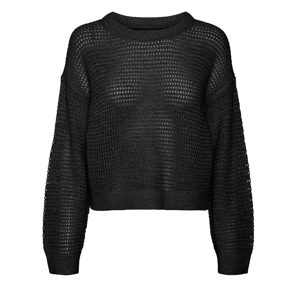 Pull Noir Femme Vero Moda Madera vue 3