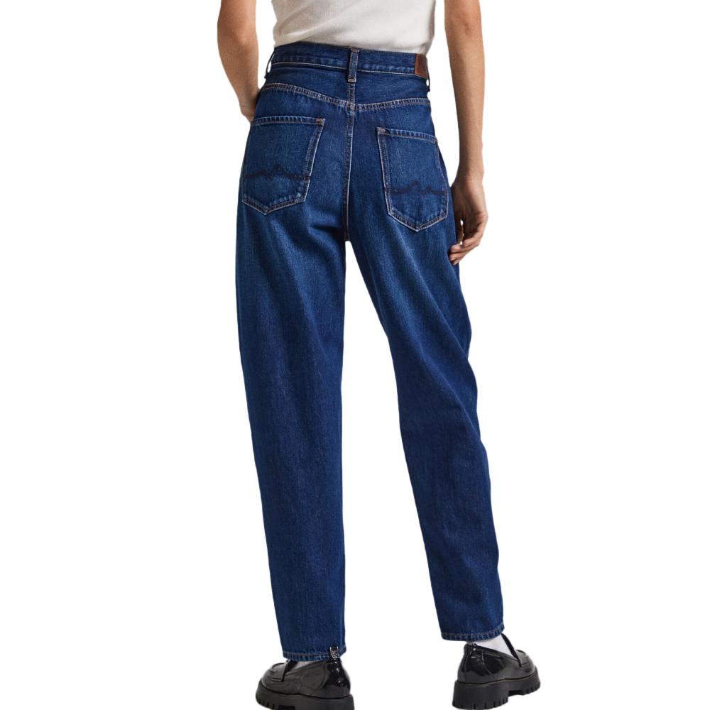 Jean Paper Bag Bleu Femme Pepe jeans Rachel vue 2