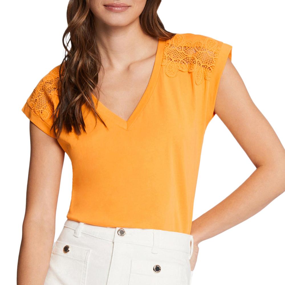 T-shirt Orange Femme Morgan Deci pas cher