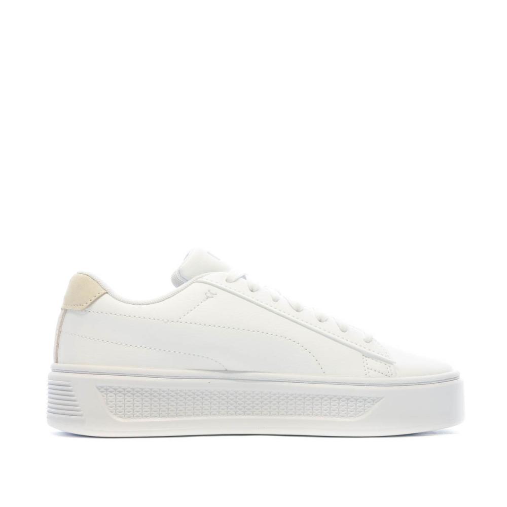 Baskets Blanche/Beige Femme Puma Smash Platform V3 vue 2