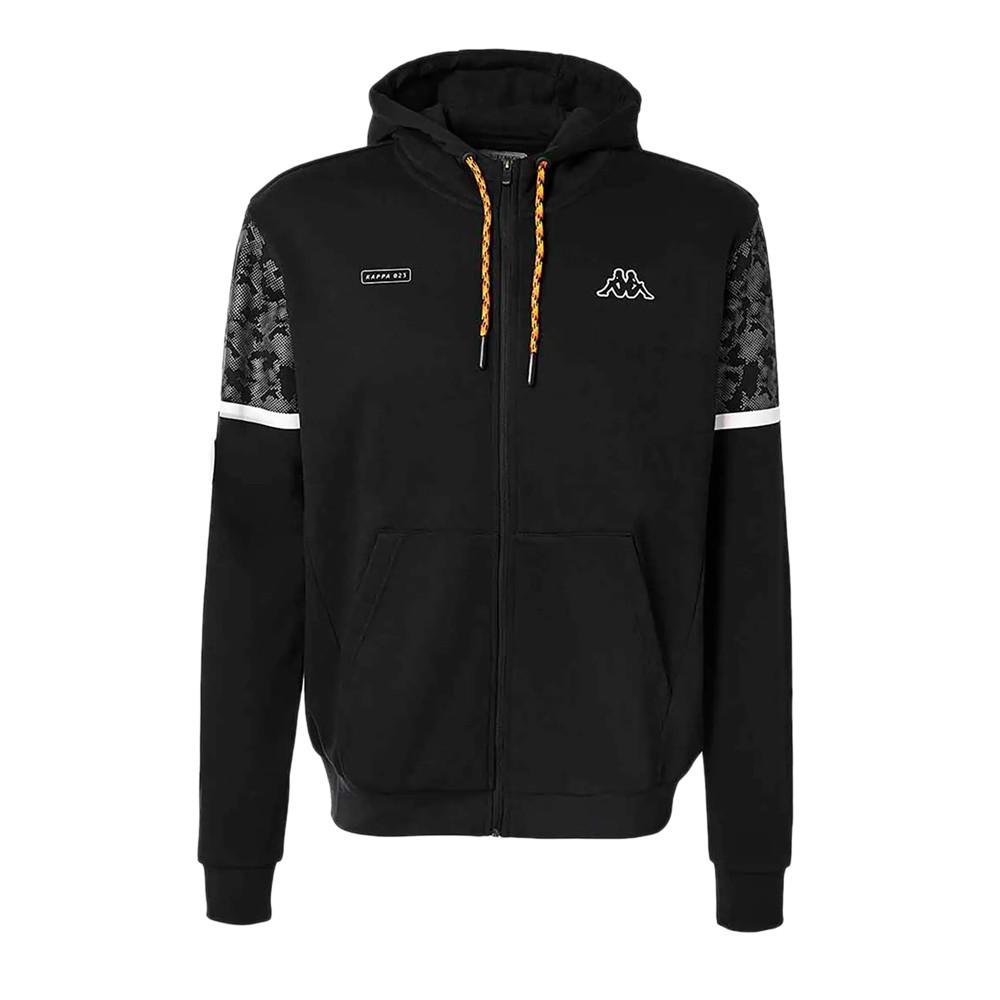 Sweat à Capuche Noir Homme Kappa Genzo Graphik pas cher