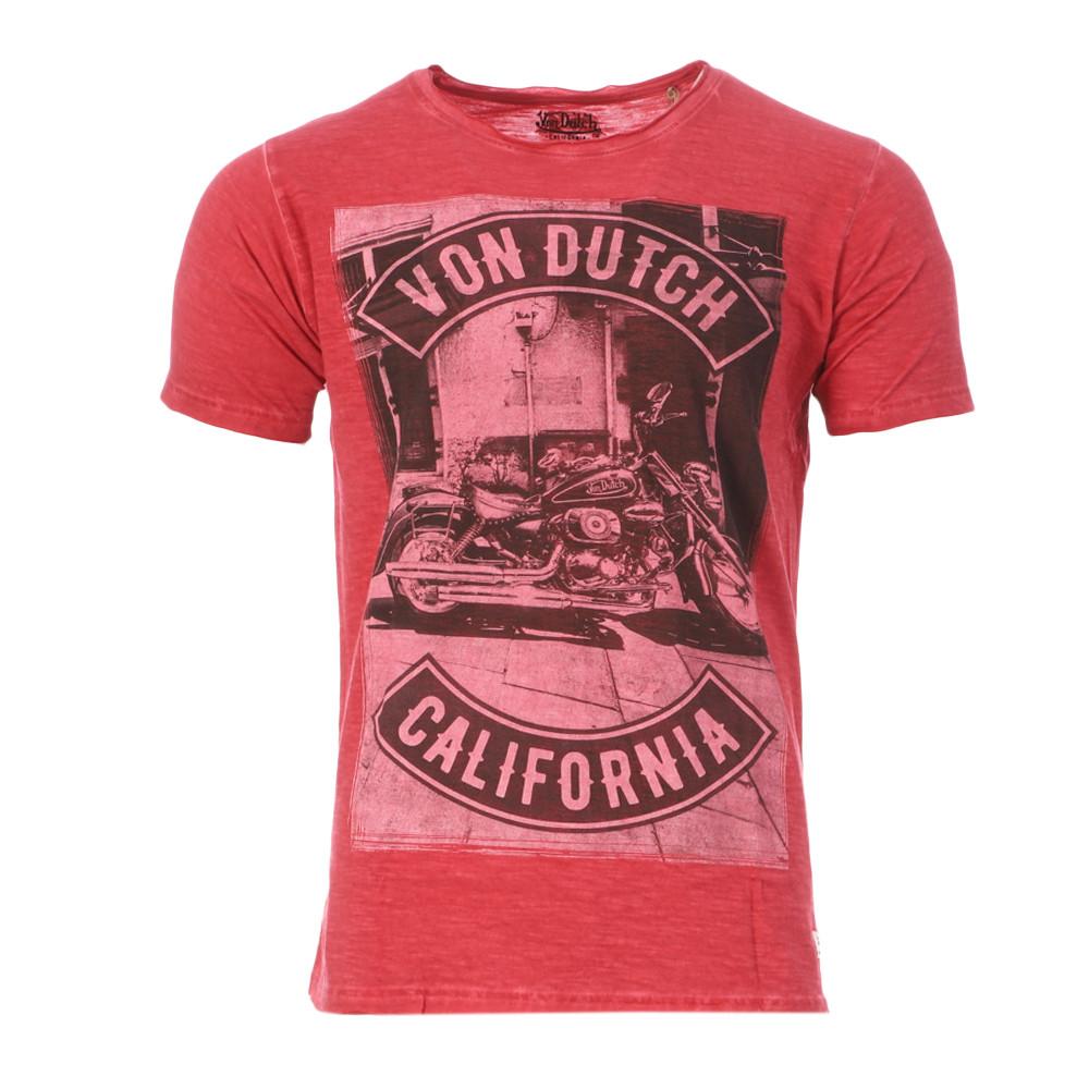 T-shirt Rouge Homme Von Dutch California pas cher