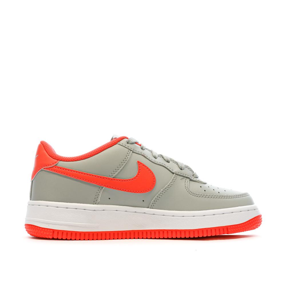 Baskets Gris/Rouge Junior Nike Air Force 1 GS vue 2