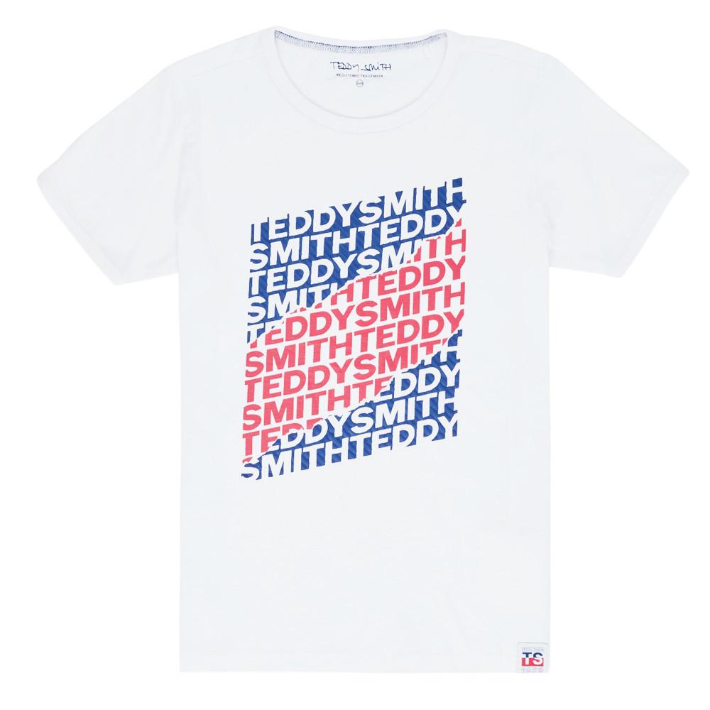 Teddy Smith T-You MC T-Shirt, Bianco Uno, S Donna