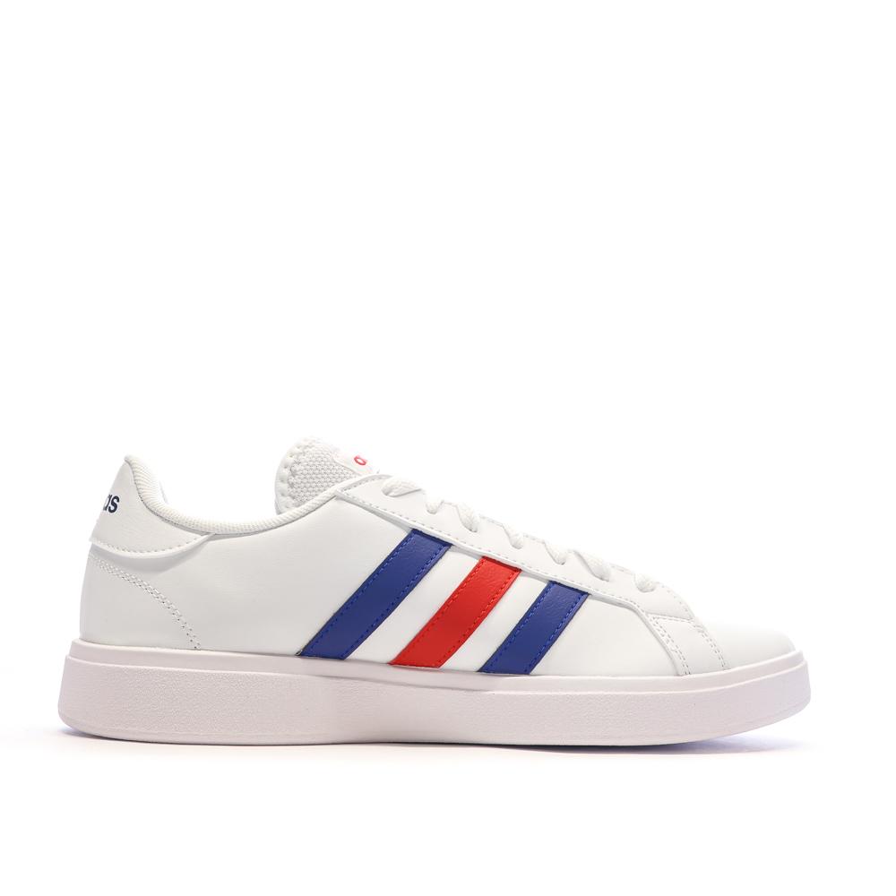 Baskets Blanc/Rouge/Bleu Homme Adidas Grand Court Base 2.0 vue 2