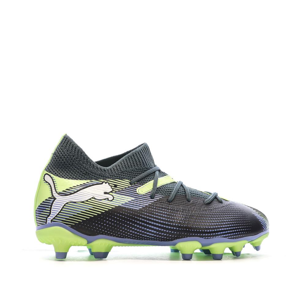 Chaussures football Marine/Vert Garçon Puma Future 7 Match vue 2