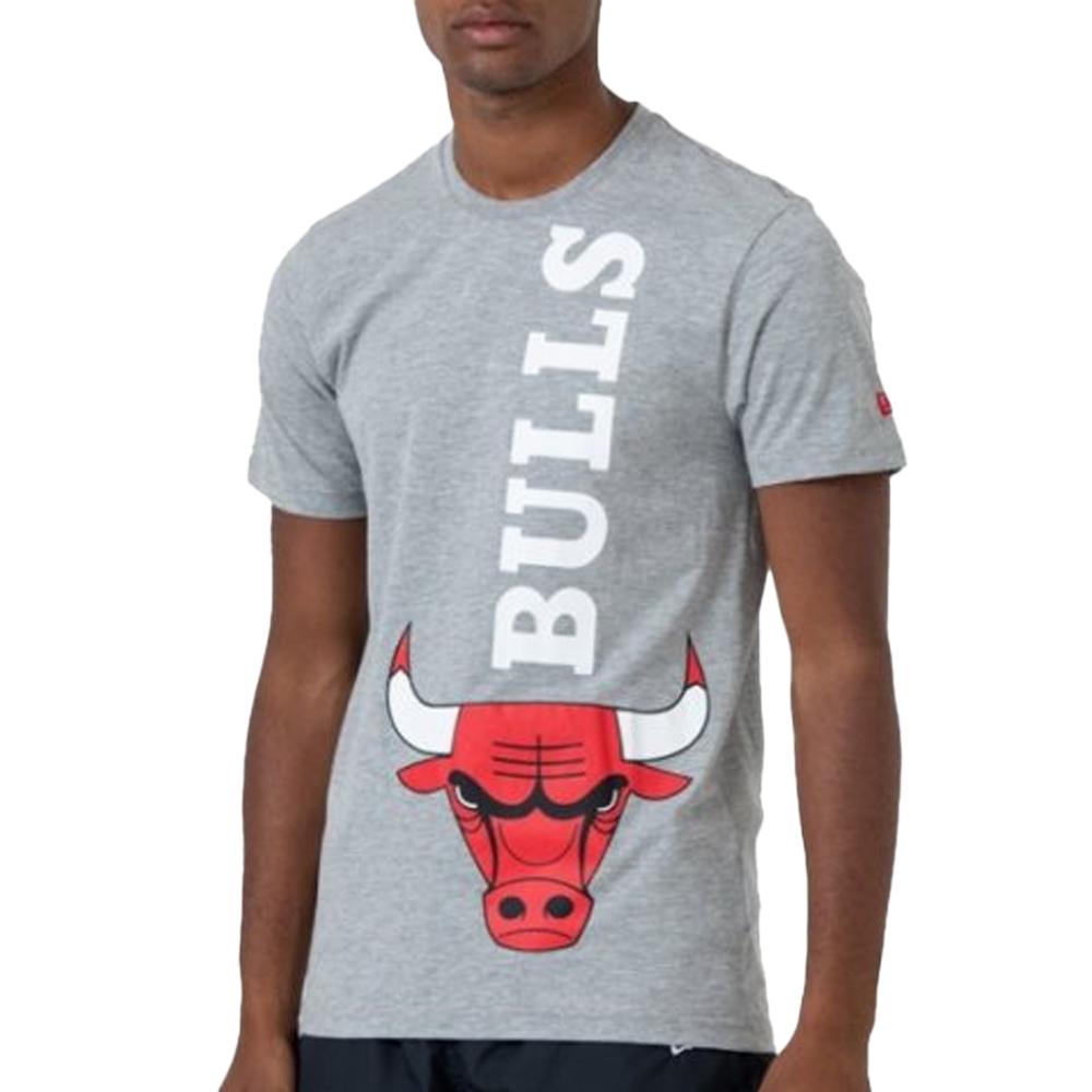 T-shirt Gris Homme New Era Nba Team Bulls pas cher