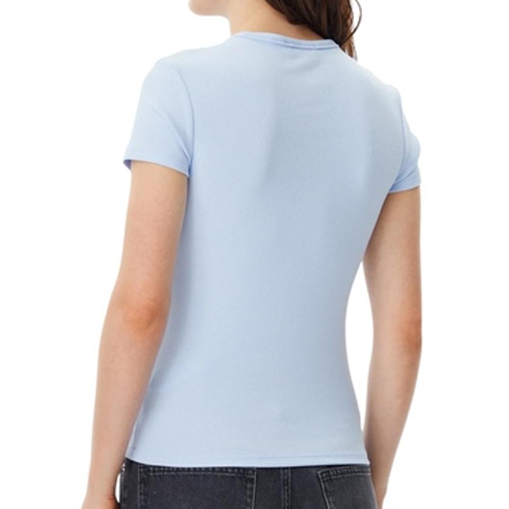 T-Shirt Bleu Clair Femme Tommy Hilfiger DW0DW17383 vue 2