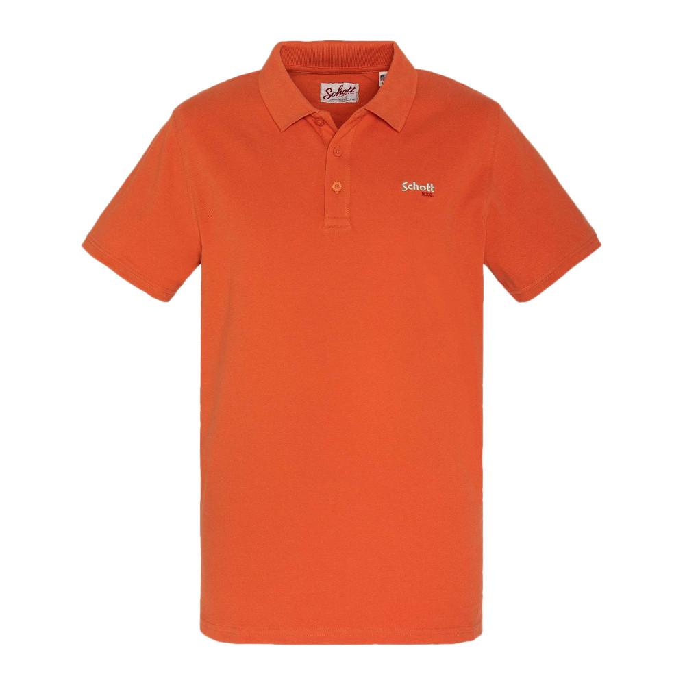 Polo Orange Homme Schott S0022 pas cher