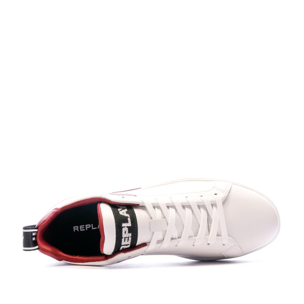 Baskets Blanches/Rouge Homme Replay Polaris vue 4