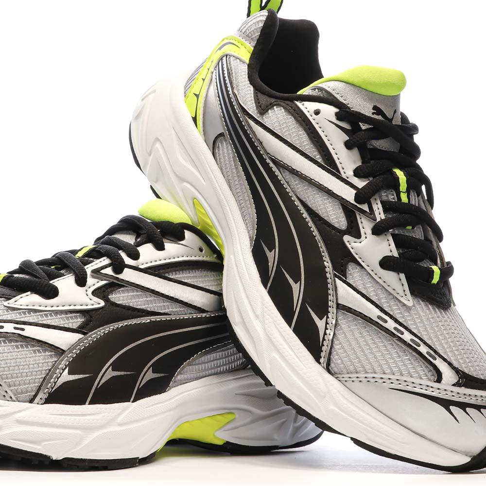 Baskets Gris/Jaune/Noir Homme Puma Morphic Athletic vue 7