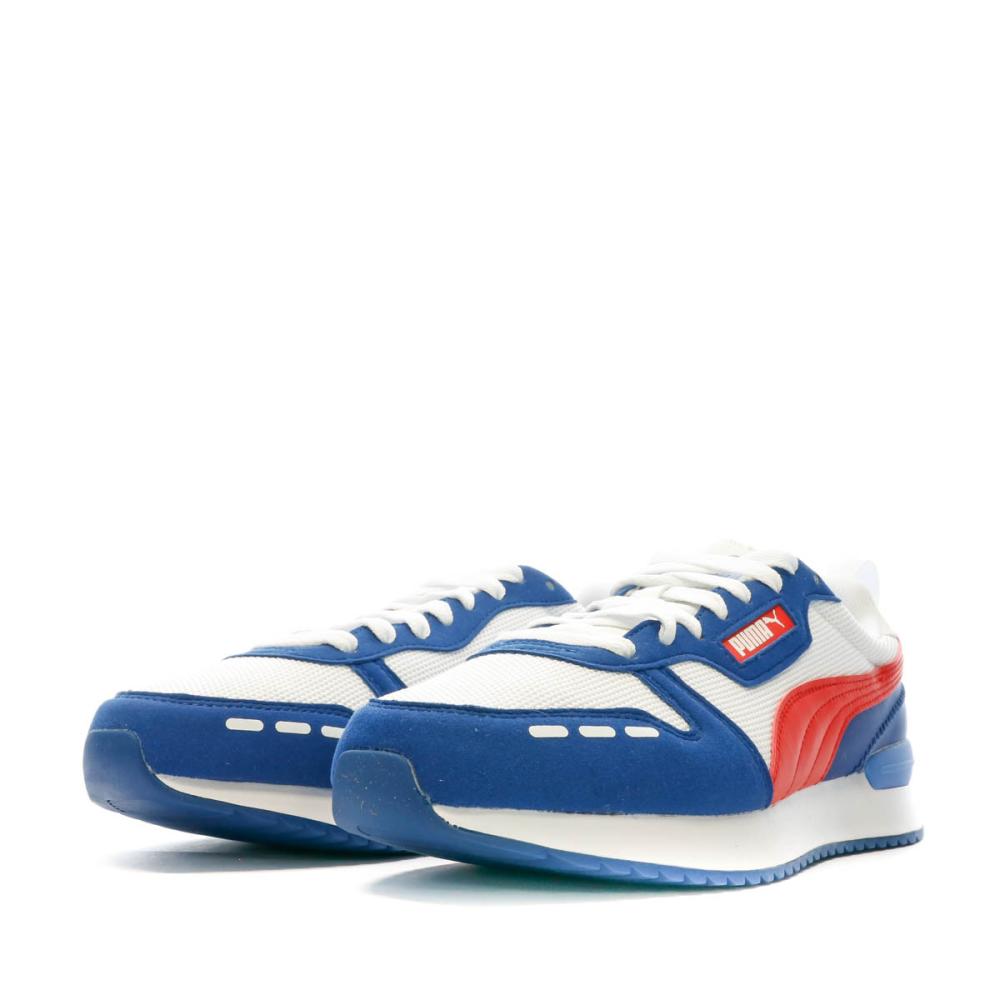 Baskets Blanches/Bleu/Rouge Homme Puma R78 vue 6