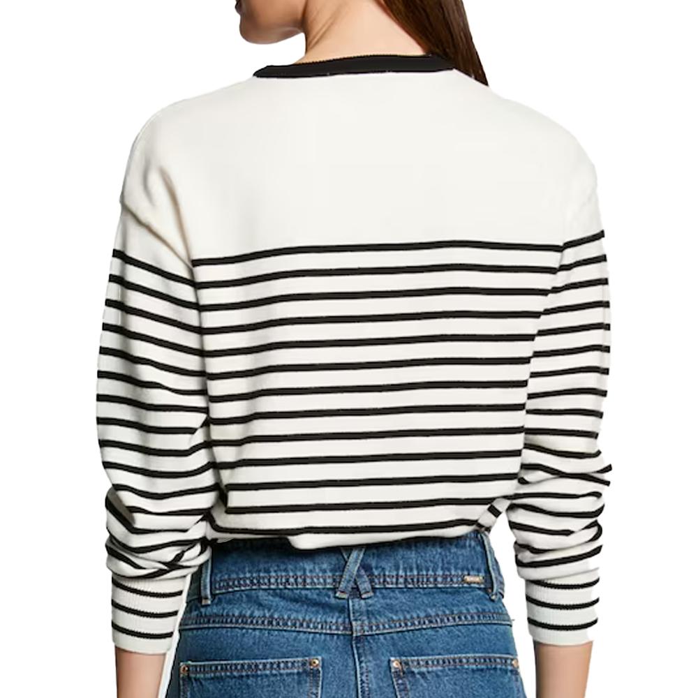 Pull Blanc/Bleu Femme Morgan MELENE vue 2