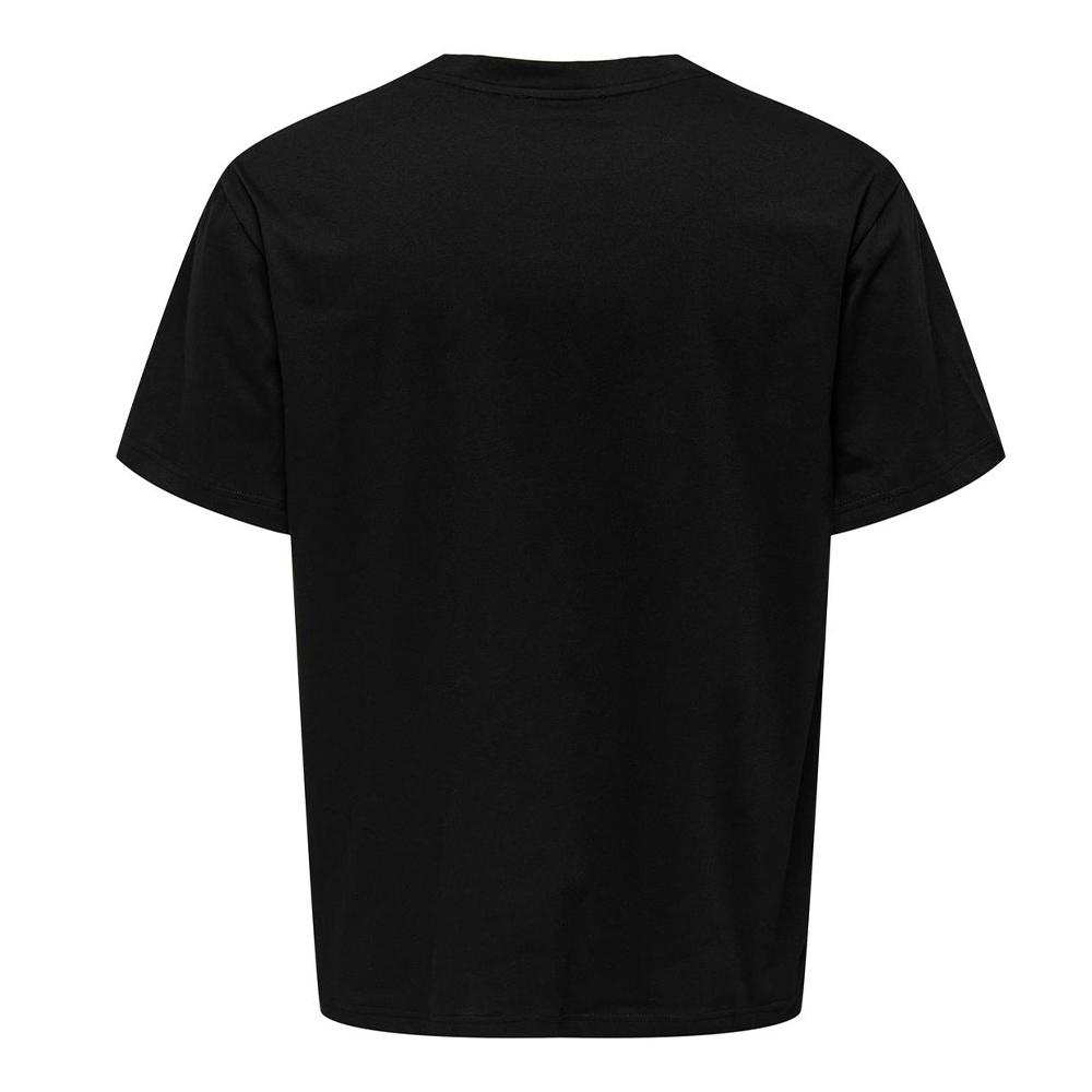 T-shirt Noir Homme Only & Sons Chinois vue 2