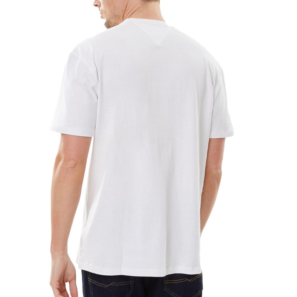 T-shirt Blanc Homme Tommy Hilfiger Badge vue 2
