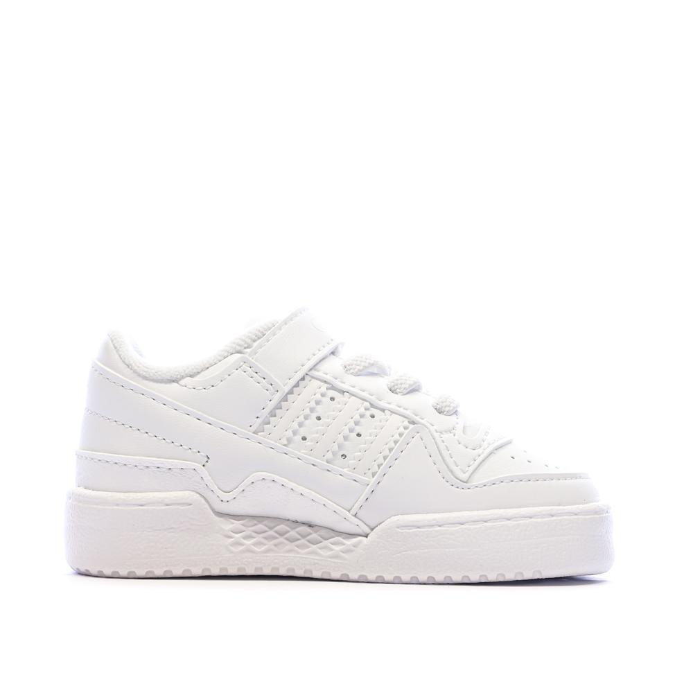 Baskets Blanches Garçon Adidas Forum Lows vue 2