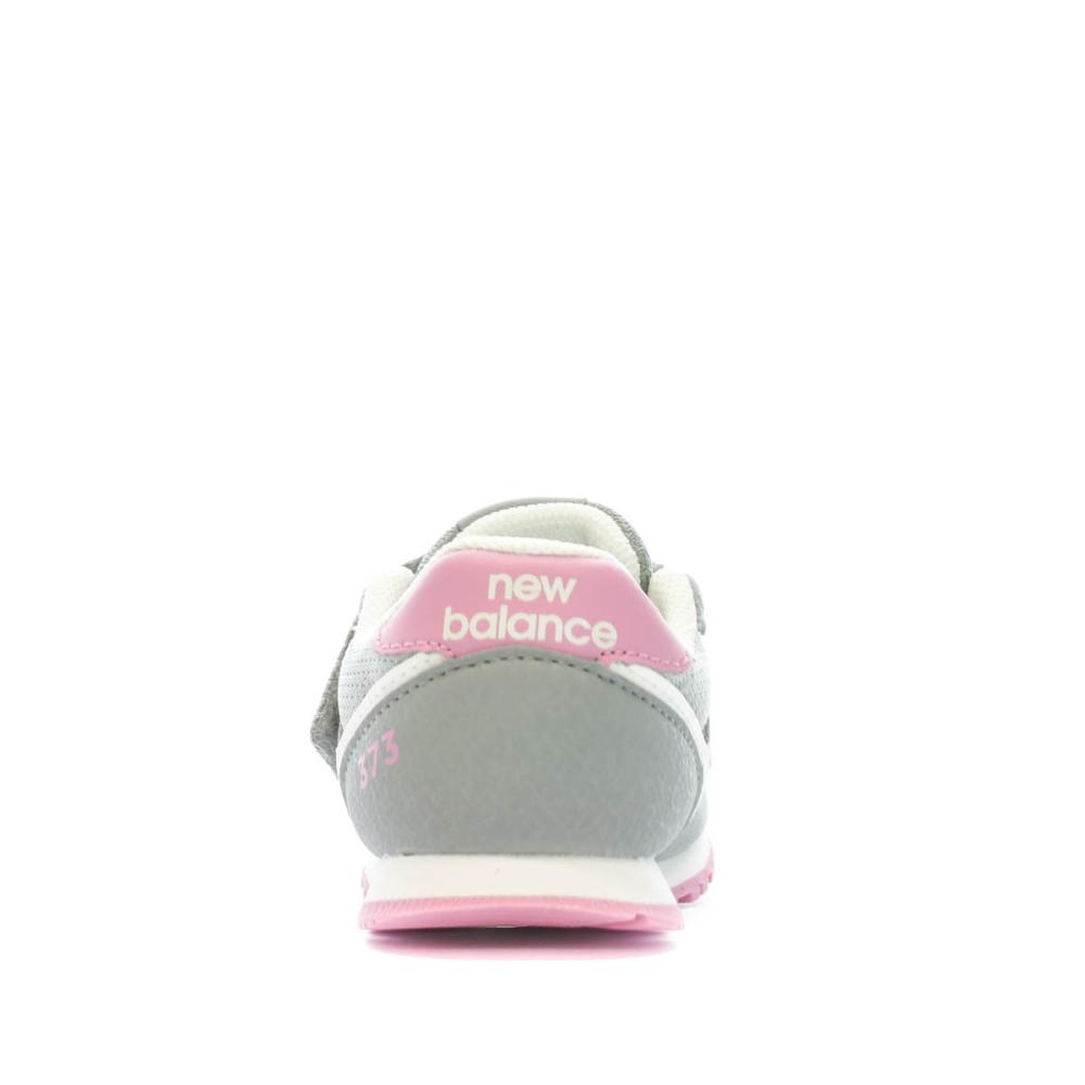 Baskets Grises/Roses Fille New Balance 373 vue 3