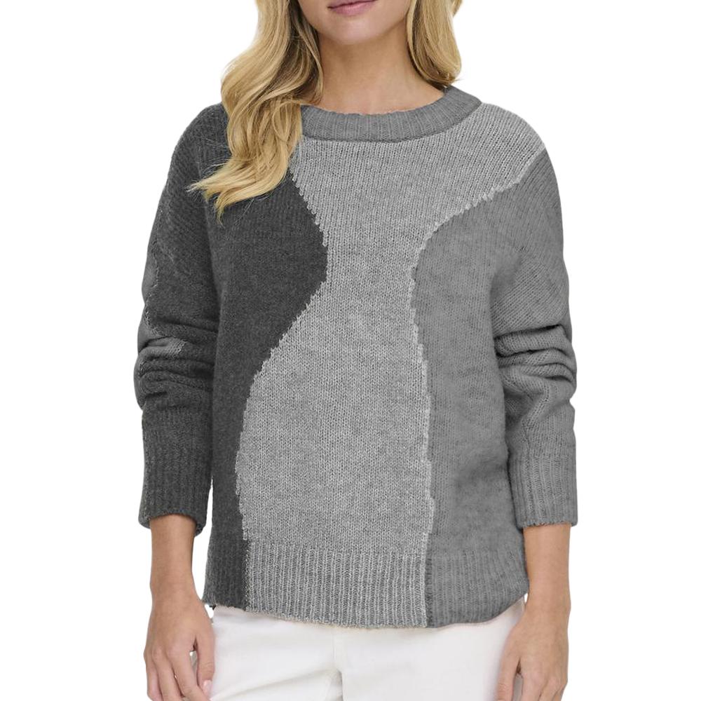 Pull Gris Femme Only Gro pas cher