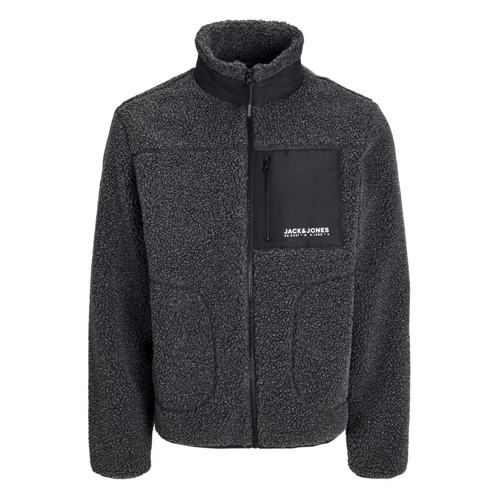 Veste Sherpa Grise Homme Jack & Jones Esterbro Teddy pas cher
